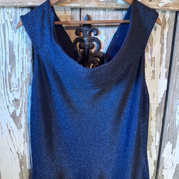 Ted Baker Strapless Midnight Blue Sparkle Dress Size 6 - Picture 9 of 14